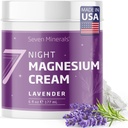 Seven Minerals Magnesium Cream for Sleep with All-Natural Lavender - Extra Strength Magnesium Lotion for Sleep, Pain & Stress - Relaxing Blend for Legs, Feet, Muscles, & Joints, 6 fl oz