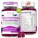 2 Pack Glucosamine Chondroitin Gummies - Glucosamine Chondroitin met MSM, Vlierbes, Kurkuma, Joint Support Supplement voor volwassenen, mannen en vrouwen - Blueberry Flavor, 120 Cts