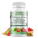 GREENPEOPLE Berberine Supplement met Ceylon Cinnamon - 120 Graaf Berberine 1500mg Activeert AMPK & GLP-1 Berberina HCL met Bitter Melon & Natural Herbs for Immune Support/Energy