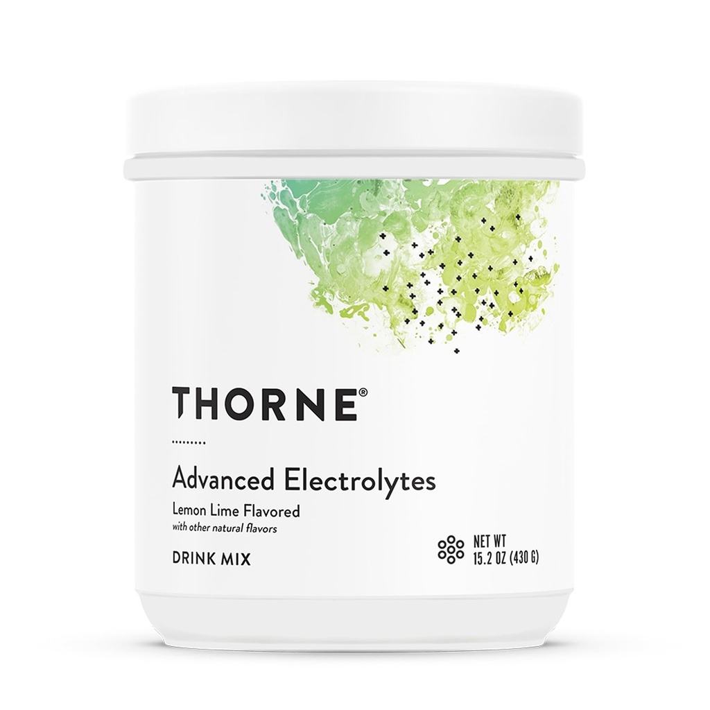 THORNE - Advanced Electrolytes - Hydration Electrolyte Powder Drink Mix for Endurance, Performance & Recovery Support - NSF Certified for Sport - Lemon Lime - 20 Servings