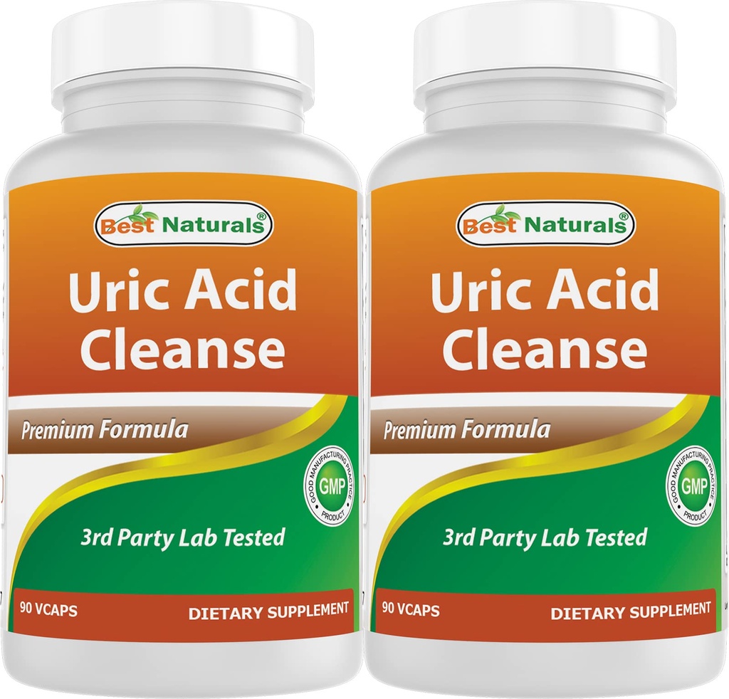 Best Naturals Uric Acid Cleanse Vitamines voor mannen en vrouwen - 90 Veggie Capsules (90 Tellen (verpakking 2))