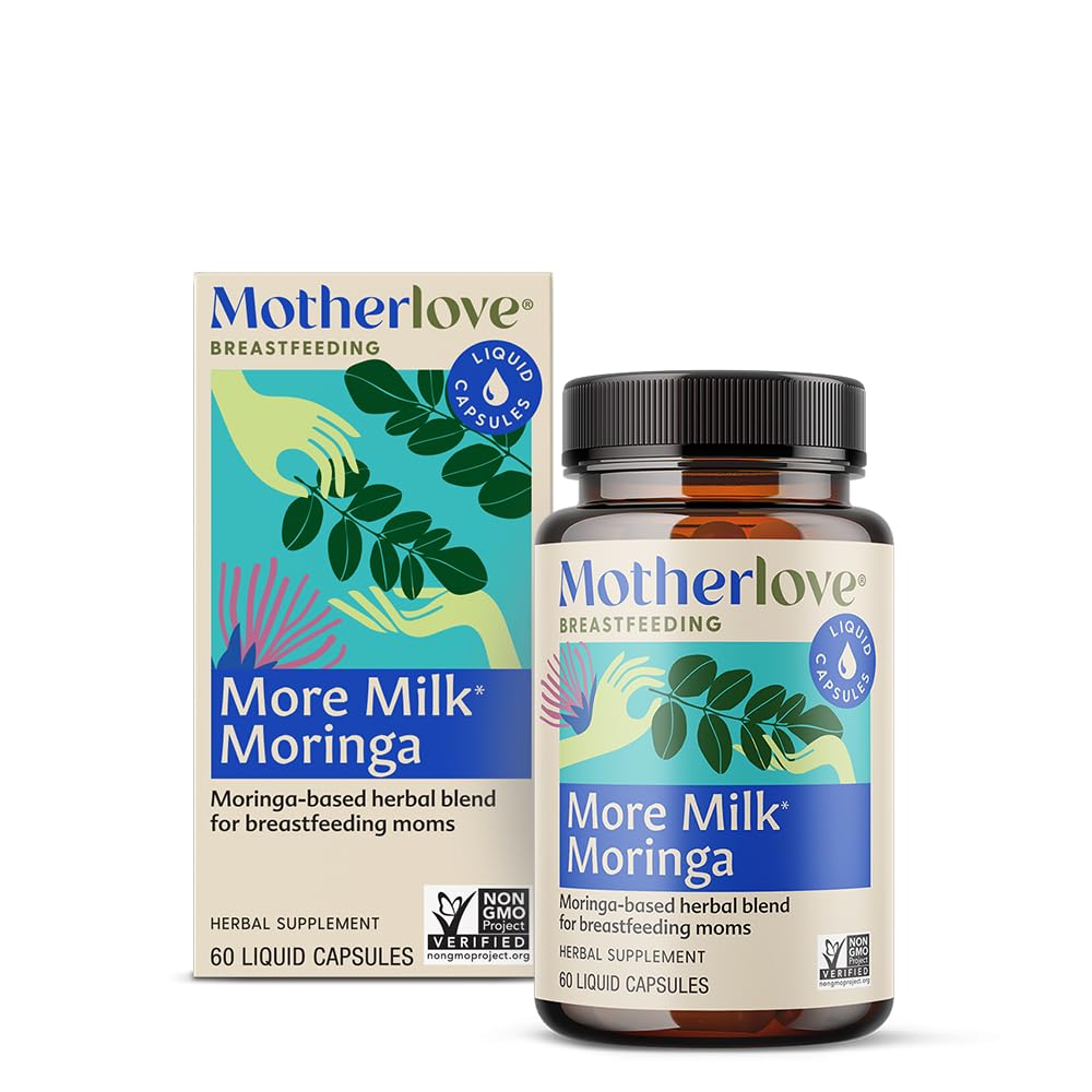 Motherlove More Milk Moringa (60 vloeibare caps) Moringa-based Borstvoeding Supplement ter ondersteuning van Breast Milk Supply