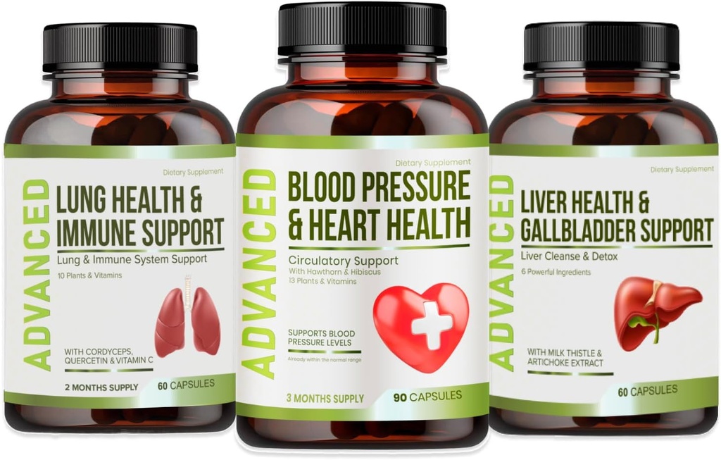 Heart Health Blood Pressure Support Supplement - Ondersteuning Bloeddruk en gezonde circulariteit Natuurlijk met Hawthorn Berry & Hibiscus. Vitaminen Pillen voor gezonde hypertensie (BP) en gezond hart.
