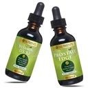 Go Nutrients Vitamine liquide D3 avec K2 (MK-7) gouttes et supplément prostate Edge pour les hommes avec Pygeum et Saw Palmetto extrait Vitamine D3 et K2 gouttes de vitamine liquide Qui aident l'État émotionnel