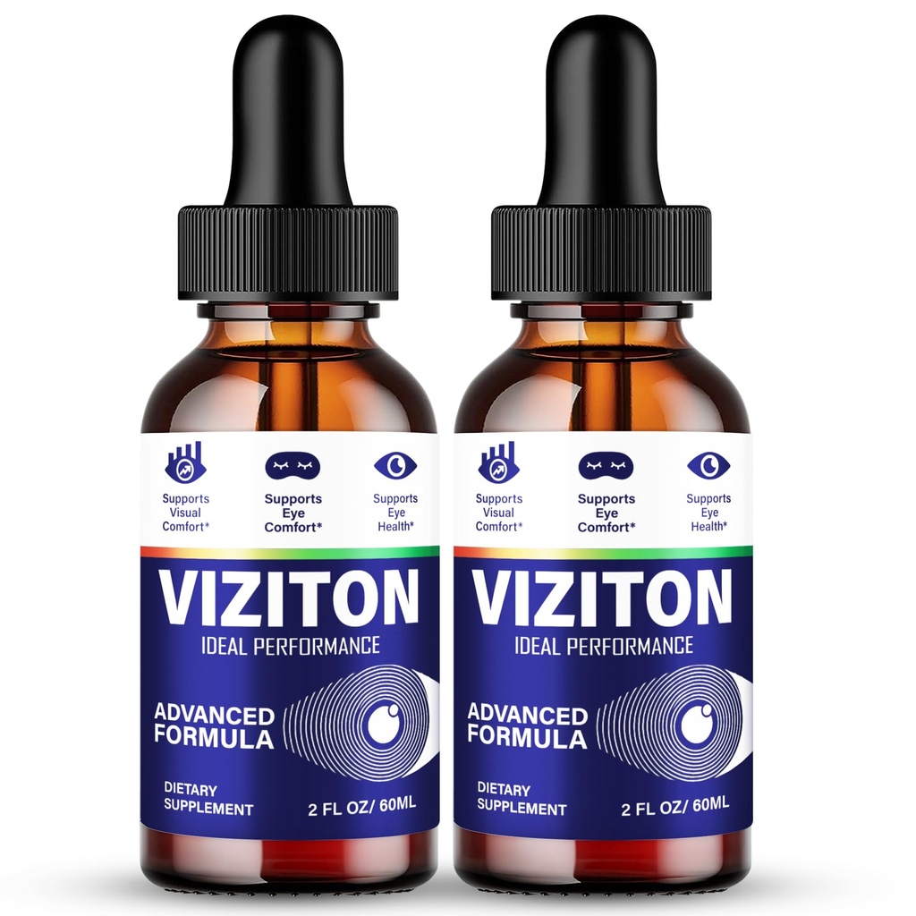 Viziton Eye Drops, Official Viziton Eye Health Supplement Droppers, Maximum Strength, All Natural Visual Wellness, Eye Comfort & Healthy Vision, Premium Advanced Formula Viziton Drops Reviews (2 Pack)