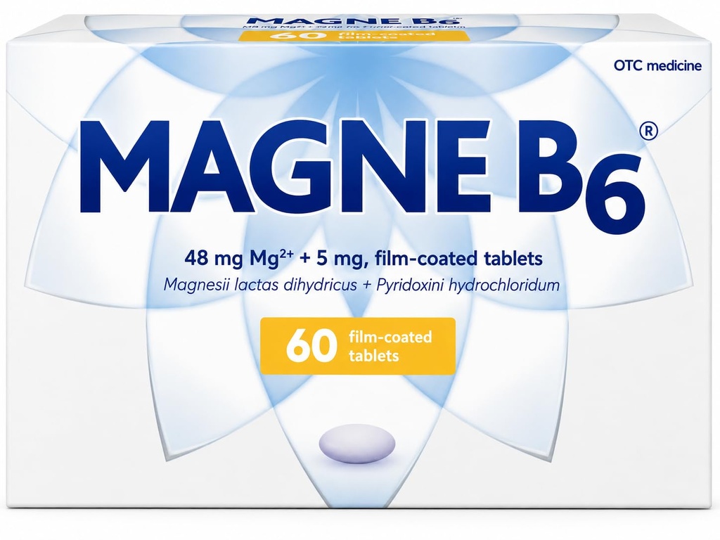 Sanofi Magne B6 Magnesium en Pyridoxine Coated Tablets, 60 Tel.