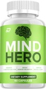 Mind Hero Supplement Capsules – MindHero Natural Blend Formula Focus Memory Support and Reviews (1 Pack – 60 Capsules)