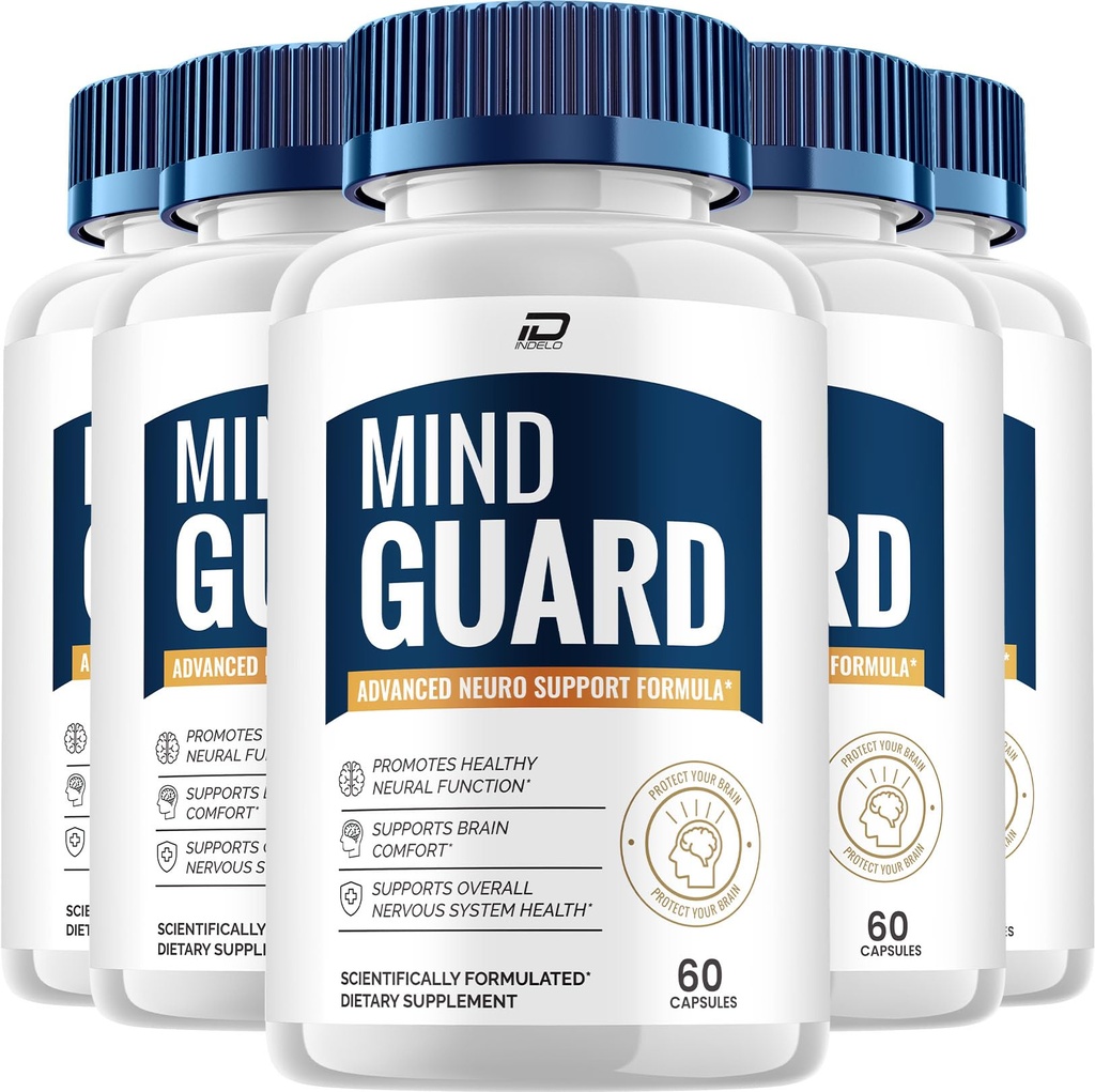 Mind Guard Supplement Capsules – Mind Guard Natural Blend Formula Focus Memory Support and Reviews (5 Pack – 300 Capsules)