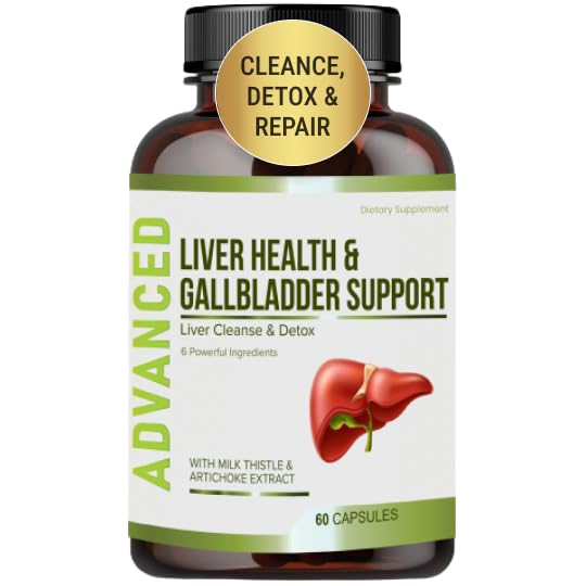 Liver Health Formula en Gallblader Support-Liver Cleanse Detox & Repair to Support Lever Vernieuwen met Artichoke Extract, Milk Thistle, Dandelion Leaf. Leverontgiftingssupplementen voor leverondersteuning.