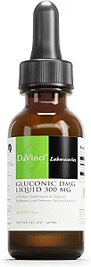 DAVINCI Labs Gluconic DMG Liquid 300mg - Aide à soutenir le système immunitaire, la fonction musculaire, la santé cardiaque et la santé du cerveau* - 2 fl oz (60 portions)