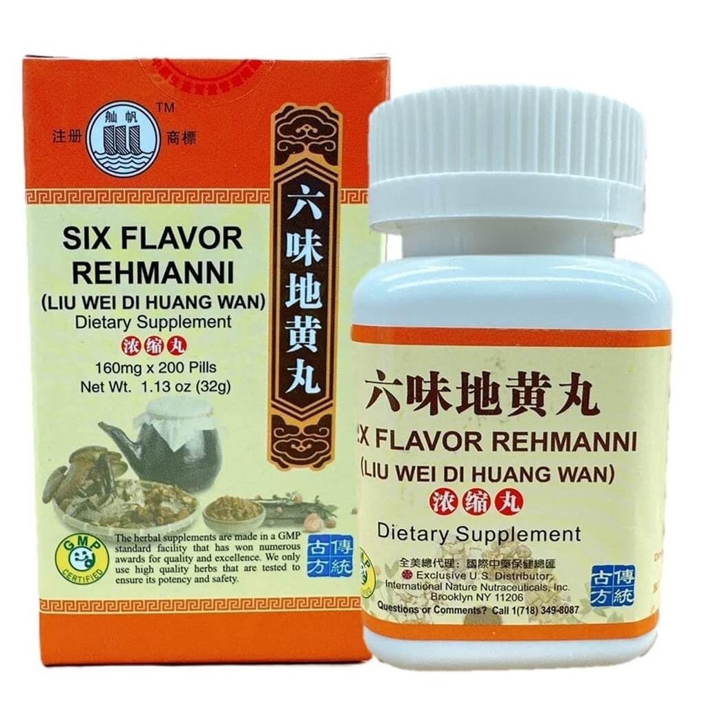 Six Flavor Rehmanni, Liu Wei Di Huang Wan Extra Concentrated (200 Pills)