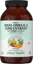 Omega 3 Supplement - Omega-3 Visolie Triple Concentraat met Vitamine D3 - Krachtige bron van EPA/DHA vetzuren - Hart, hersenen, Joint Health - Kosher Certified Wild Caught Marine Fish - 180 Softgels