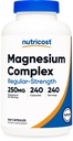 Nutricost Magnesium Complex 250mg, 240 Capsules - Magnesiumoxide, Citraat en Glycinaat - Glutenvrij en Non-GMO