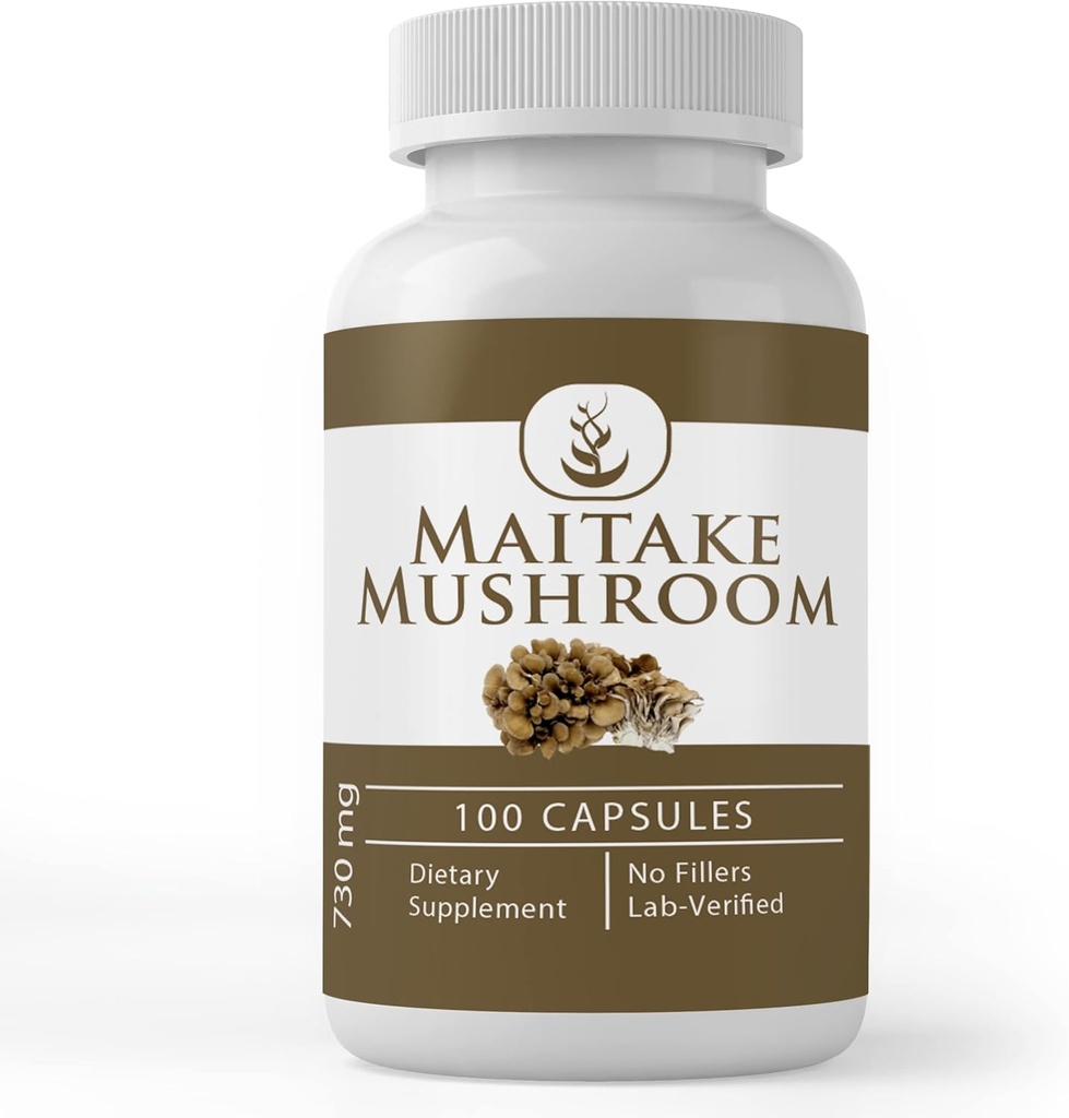 Pure originele ingrediënten Maitake Mushroom Extract, (100 capsules) Altijd zuiver, Geen additieven of fillers, Lab geverifieerd