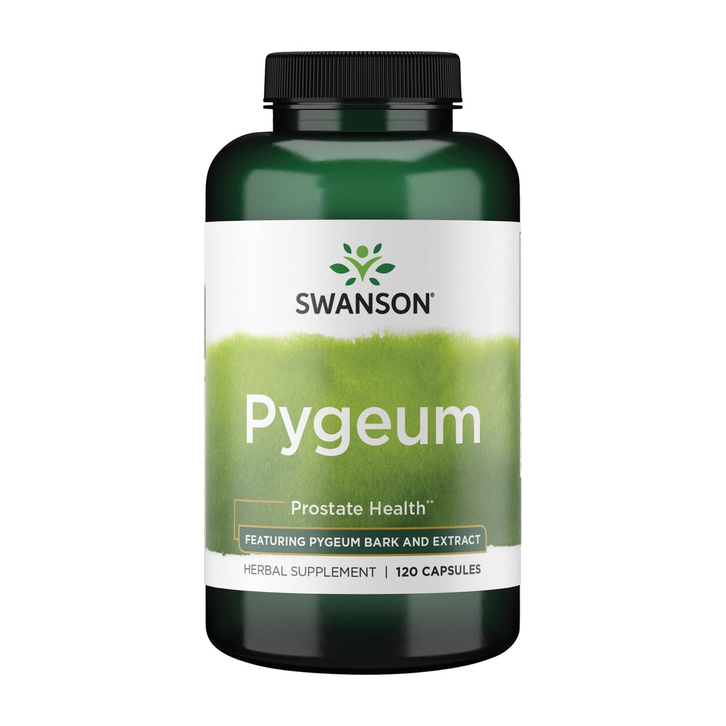 Swanson Pygeum - 400mg kruidensupplement voor mannelijke prostaat gezondheid - Ondersteunt blaas en urinetrek gezondheid - 120 capsules