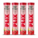 PLIX - THE PLANT FIX Apple Cider Vinegar 15 Effervescent Tablet, ACV with Mother for Weight Loss and Easy Digestion, Vitamin B6 & B12, Pack of 4 (Apple), 100% Vegan, Easy to Carry & Consume