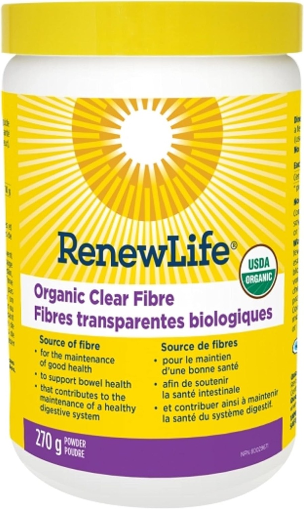 Renew Life Organic Clear Fiber, 9,5-ounce
