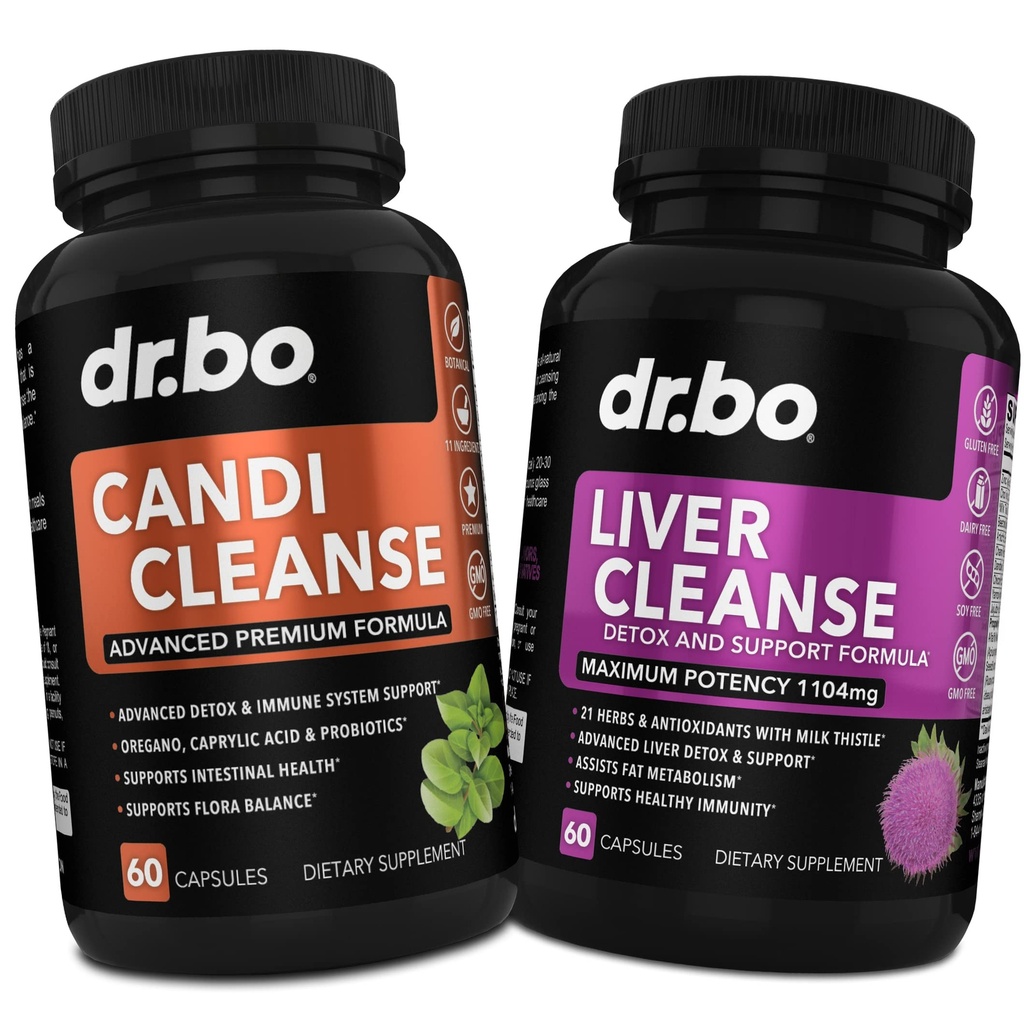 Candi Lever Reiniging Ondersteuning Supplement - Balance Control Probiotic Complex Cleanser voor vrouwen en mannen - Oral Herbal Oregano & Caprylzuur Capsules, Gallblad Care Capsules & Milk Thistle Dandelion