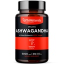 PhiNaturals Organic Ashwagandha Root Extract in Vegan Capsules Equal to 6000 Mg Root - Ashwaganda Supplement for Men and Women with 1500 Mg Per Serving 30 Serving - 500mg Per Vegan Capsule 90 Tel.
