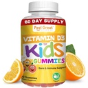 Vitamin D3 1000IU Gummy Vitamins for Kids (60 Day Supply) by Feel Great Vitamin Co | 60 Gummies | Delicious Plant Based Gummies | Supports Healthy Bones, Teeth, Mood, Immune System*