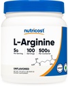 Poudre de L-Arginine de Nutricost 500 grammes (1,1 lb) - Poudre de L-Arginine pure - 5000mg par portion; 100 portions