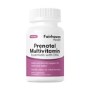 Fairhaven Health Prenatal Multivitamin Essentials with DHA | Prenatal Vitamins + DHA, Choline, Myo-Inositol | Citrus Essence to Deter Nausea | Vegan | 60 Capsules
