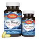 Carlson - Super Omega-3 Gems, 1200 mg Omega-3 Vetzuren met EPA en DHA, Wild-Caught Norwegian Supplement, Sustainablely Sourced Fish Oil Capsules, Omega 3 Supplementen, 100+30 Softgels