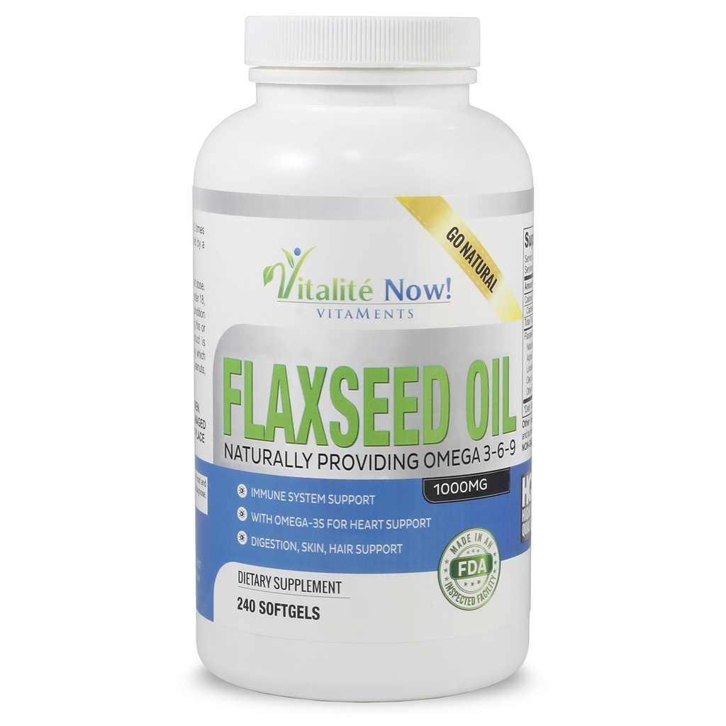 Upsize Beste biologische Vlaszaadolie Softgels - 1000mg Premium, Virgin Cold Pressed van Vlas Zaden - Hair Skin & Nails Ondersteuning - Omega 3-6-9 Supplement - 240 Tel - Meer dan 8 Maand Supply!