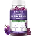 LIPOSOMAL Alpha Brain Gummies 3500MG+ | Grape Flavor, High Absorption Brain Supplement with Omega-3 DHA+EPA, Focus & Memory Support, Immune Boost, Easy to Take, 60 Gummies.