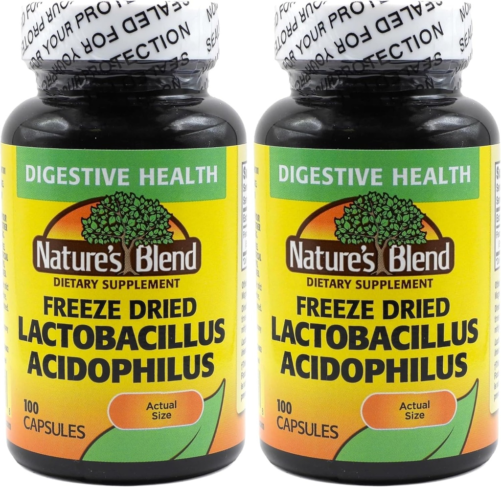 Geler la lactobacillus séché Acidophilus 100 capsules (paquet de 2)
