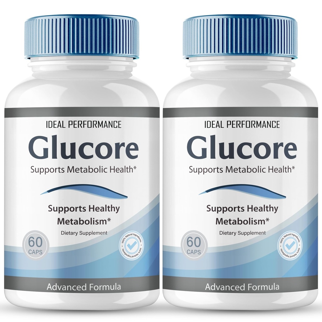Glucore Metabolism Capsules, Official Glucore Blood Support Supplement Pills - Advanced Formula for Maximum Strength, All Natural for Overall Health, Glu Core Reviews (2 Pack)