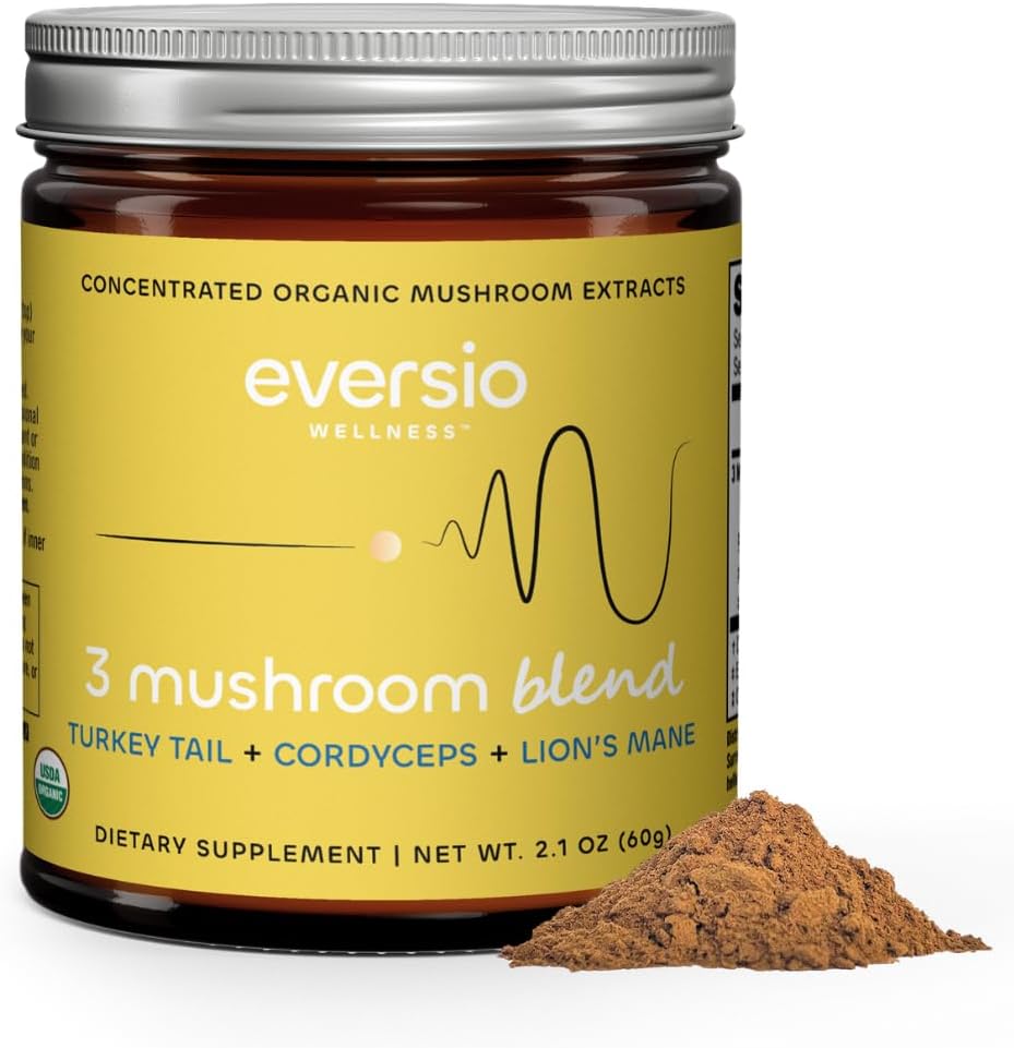 3 Paddestoelen Blend - Awaken Blend 60 Servers (60g) Paddestoelenpoeder Blend voor Paddestoelen Koffie of Smoothies - Leeuwen Mane, Turkije Tail, en Cordyceps - >32% Beta-D-Glucans!
