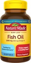 Nature Made Burp Minder Visolie Omega 3 Supplementen, 1200 mg Softgels, EPA DHA Omega 3 Visolie Supplementen voor gezonde hartondersteuning, 60 Softgels, 30 dagen levering