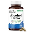 Wild & Organic Alcohol Detox Capsules - Antioxidant Liver & Kidney Support - Herbal Cleanse Supplement with Milk Thistle, Dandelion Root & Chanca Piedra - Vegan, No Fillers, Non-GMO - 90 Count