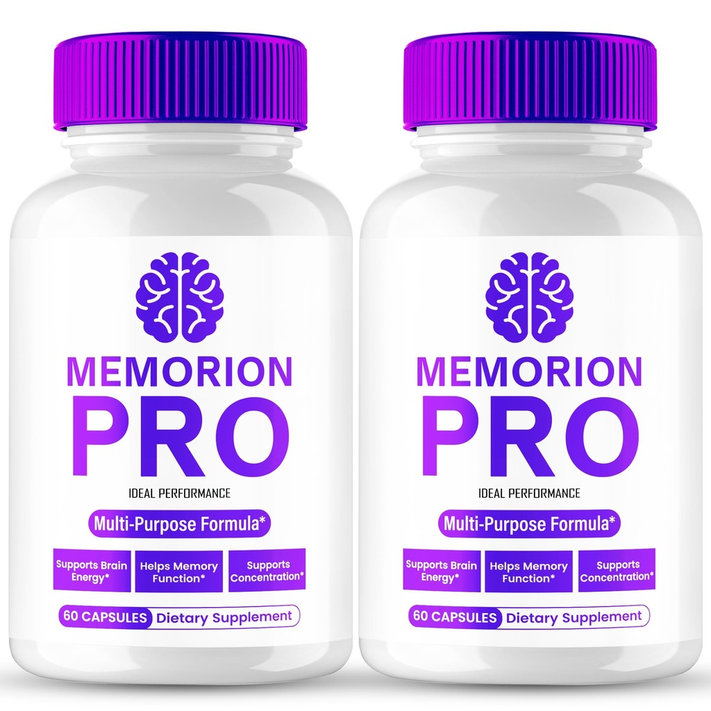 Memorion Pro Premium Capsules, Official Memorion Pro Supplement for Brain Health & Memory Support - Maximum Strength, Advanced Nootropic Pills, All Natural MemorionPro Support Reviews (2 Pack)