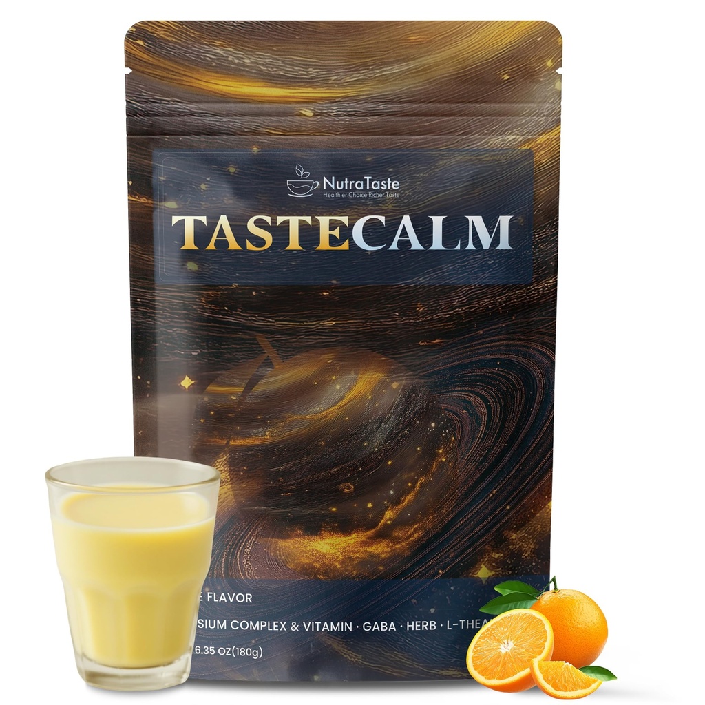 Calm Magnesium Powder, Ashwagandha, L-Theanine, GABA & 6 Mushrooms | Magnesium Glycinate Supplement for Relaxation & Calm Support | Non-GMO, Gluten-Free, Orange Flavor, 6.35oz
