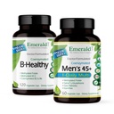 EMERALD LABS bundel met B gezonde (120 Veg Caps) & mannen 45+ 1-Daily Multi (60 Veg Caps) - Vegan Vitamin B Complex met volledig spectrum B Vitaminen - Mannen Multivitamine met CoQ10, Lycopeen & More