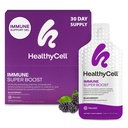 Healthycell Immune Super Boost Daily Liquid Supplement - Immune Support Supplement voor volwassenen met Echinacea, Vlierbes, Vitamine C, Vitamine D, Calcium & Zink - 30 Gel Packs