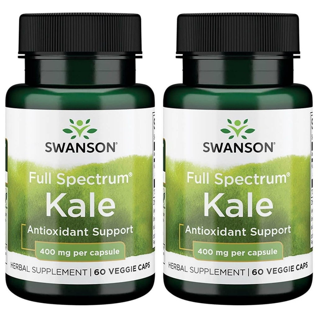 Swanson Full Spectrum Kale 400 mg 60 Veg Caps (2 Pack)