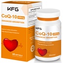 KFG CoQ10 400mg Softgels, Coenzyme Q10 suppléments soutiennent la santé cardiaque, la santé cardiovasculaire, le système immunitaire et la production d'énergie cellulaire, sans gluten