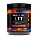 BEYOND RAW LIT V2 Clinical Strength Pre Workout Powder, Hits Harder, Bigger Pumps, Caffeine, L-Citrulline, Creatine, Passion Orange Guava, 30 Servings