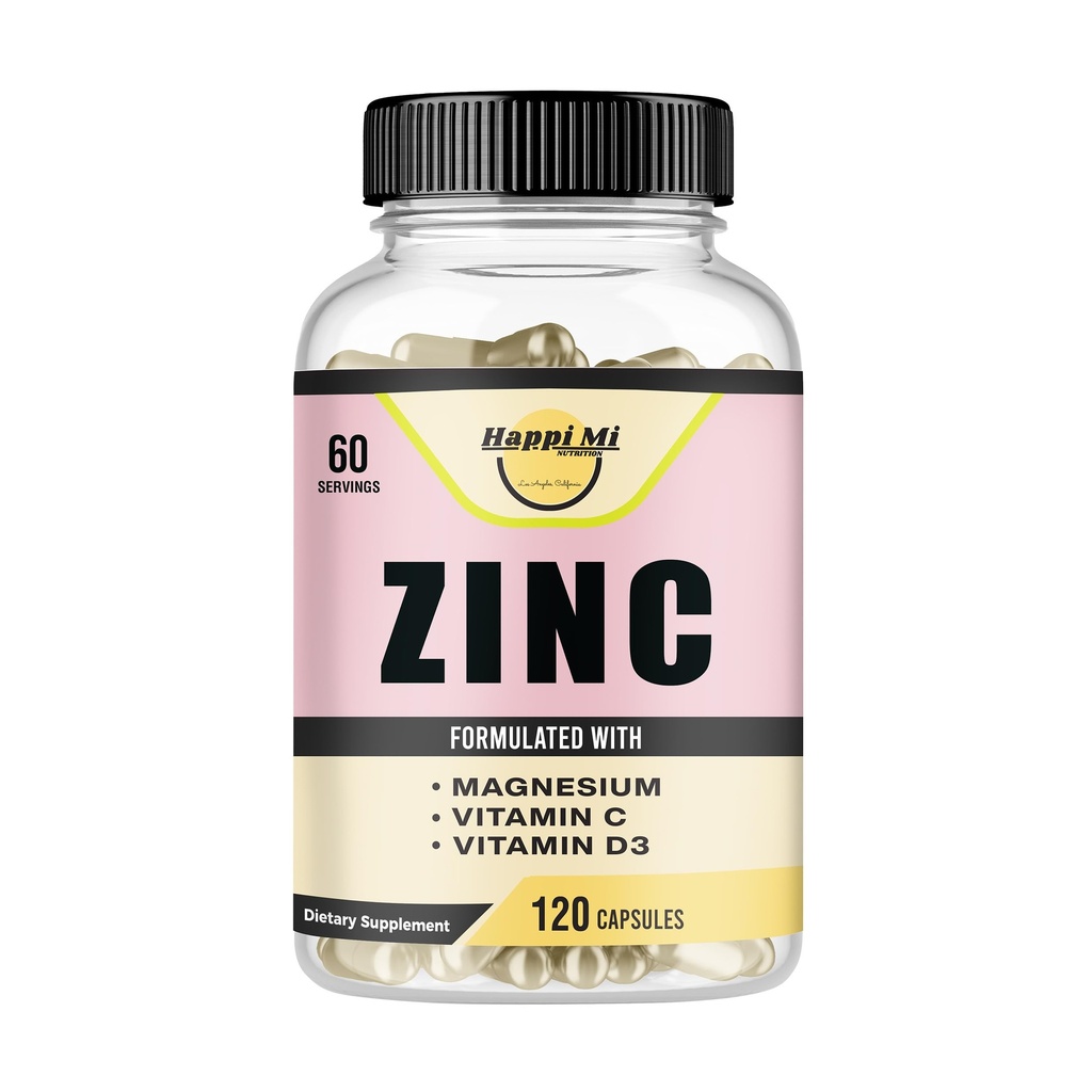 Zink, Zink 100mg, Magnesium Glycinate 150mg, Vitamine D3 5000 IE, Vitamine C 500mg Per Serving, Immuun Ondersteuning, Immuun Booster, Antioxidant Ondersteuning