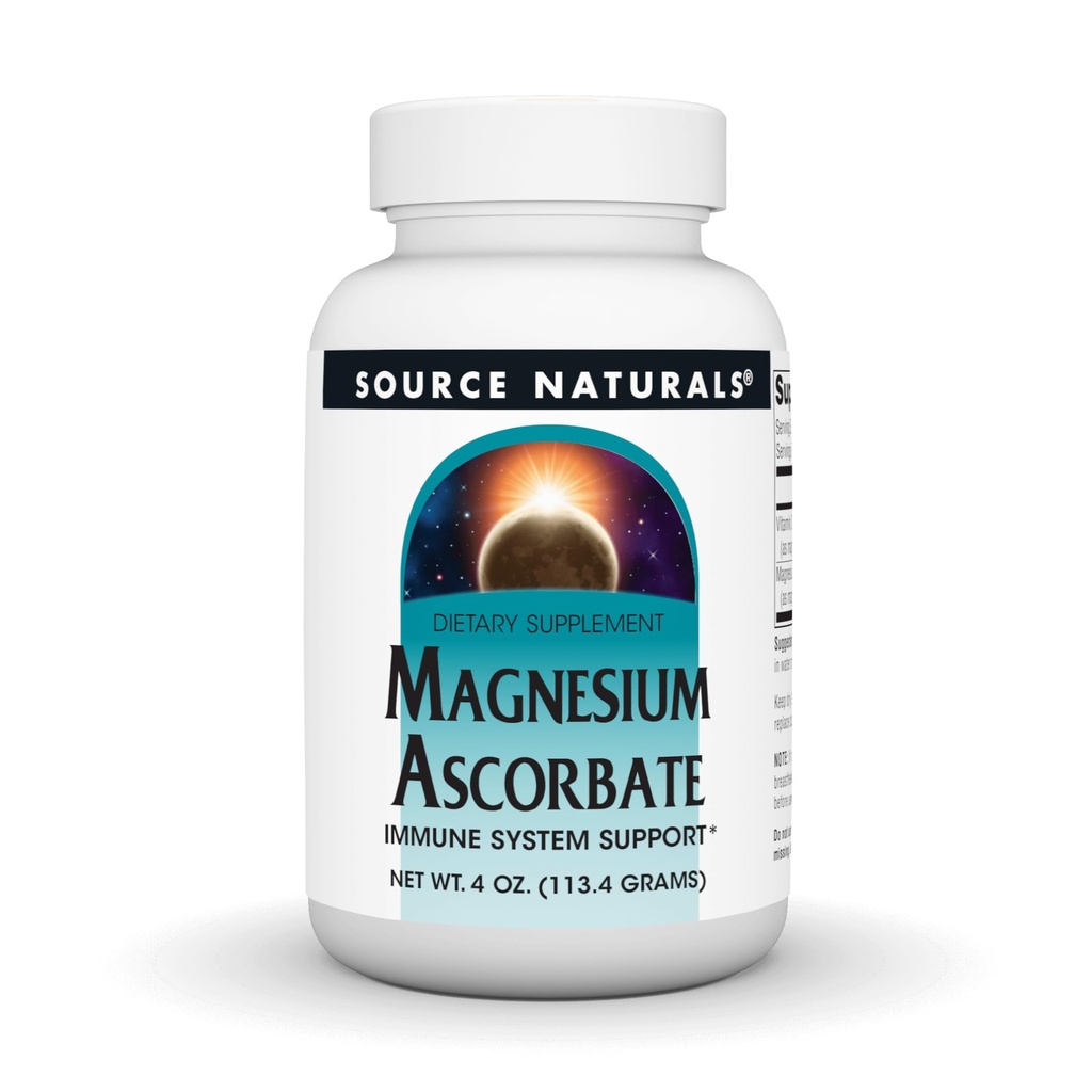 Source Naturals Magnesium Ascorbate, Immune System Support* - 4 oz. - Powder
