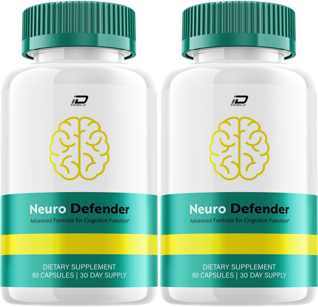 Neuro Defender Supplement Capsules – NeuroDefender Natural Blend Formula Focus Memory Support and Reviews (2 Pack – 120 Capsules)