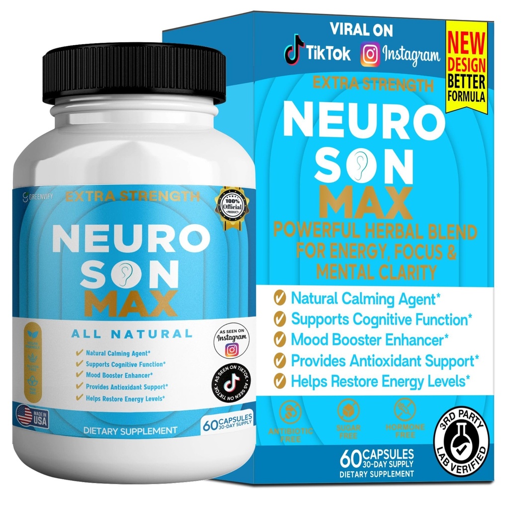 Neuro Son Max Extra Strength, All Natural Dietary Supplement, 60 Capsules, 30-Day Supply (1)