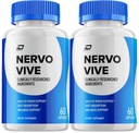 Nervo Vive Brain Supplement Capsules – NervoVive All-Natural Maximum Strength Formula for Enhanced Memory and Focus Pills, Vive Nervo Support and Reviews (2 Pack – 120 Capsules)