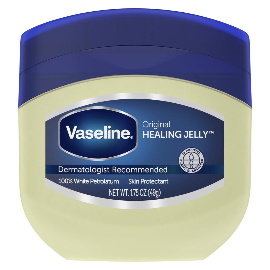 Vaseline Healing Jelly For Dry Skin and Eczema Relief Original 100% Pure Petroleum Jelly 1.75 Ounce (Pack of 1)
