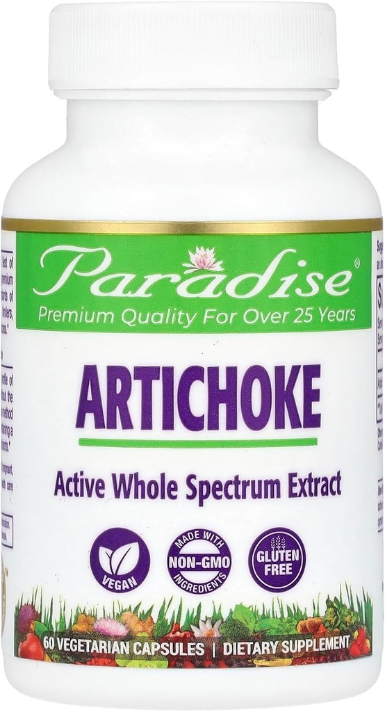 Artichaut à herbes paradisiaques, 60 gélules végétariennes (250 mg par gélule)