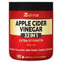Zolotus 32in1 Apple Cider Vinegar Capsules with Turmeric, Cinnamon, Milk Thistle, Elderberry, Quercetin & More for Supports Digestie, Immune - 180 Capsules