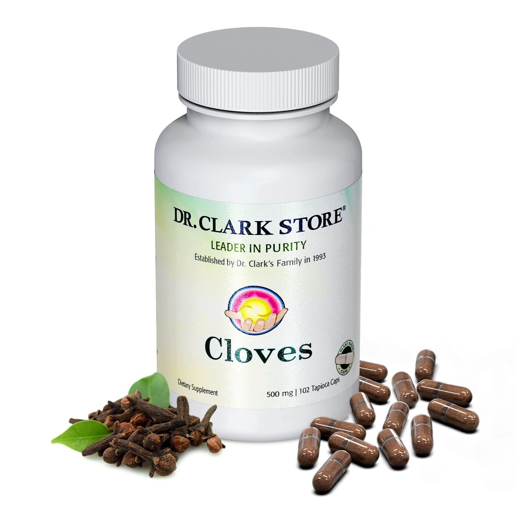 Dr Clark Store Cloves Vegetarian, 500mg, 102 Tapioca Capsules 